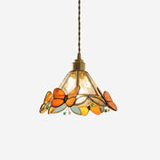 Butterfly Art Deco Glass Jewel Pendant Light