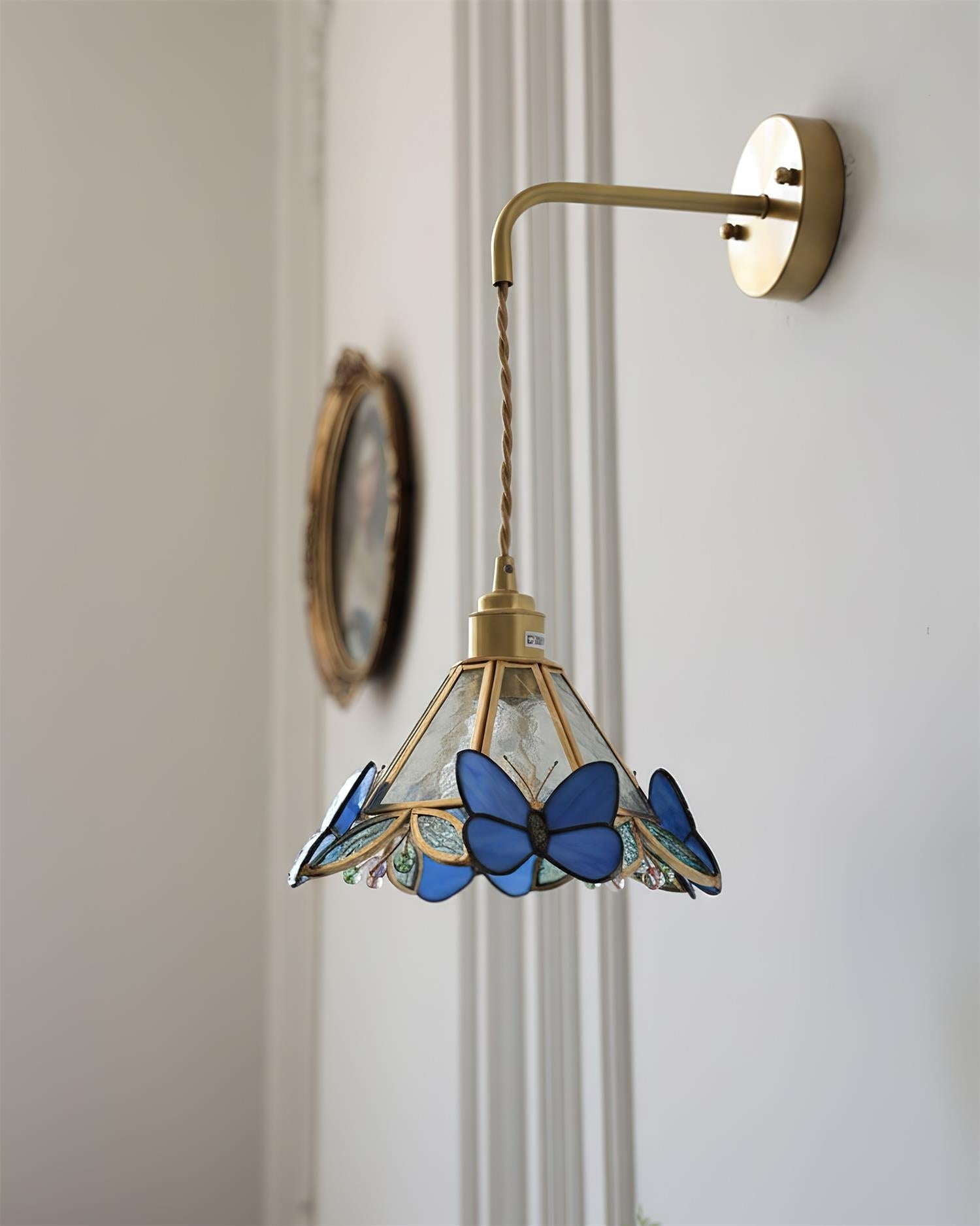 Rosabella Butterfly Kaleido Glass Wall Lamp