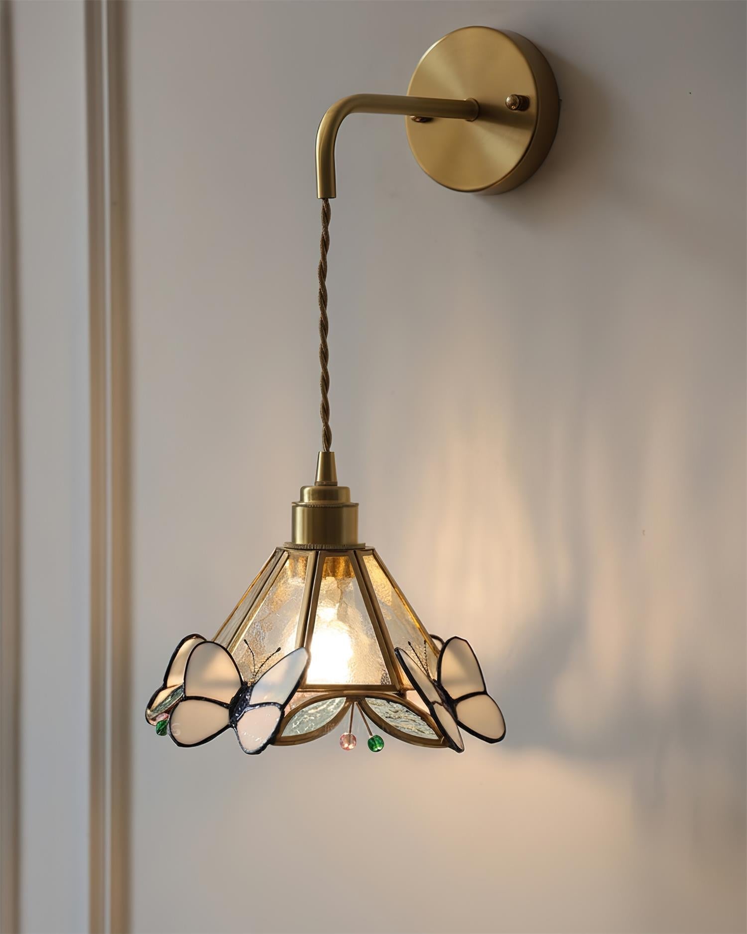 Rosabella Butterfly Kaleido Glass Wall Lamp
