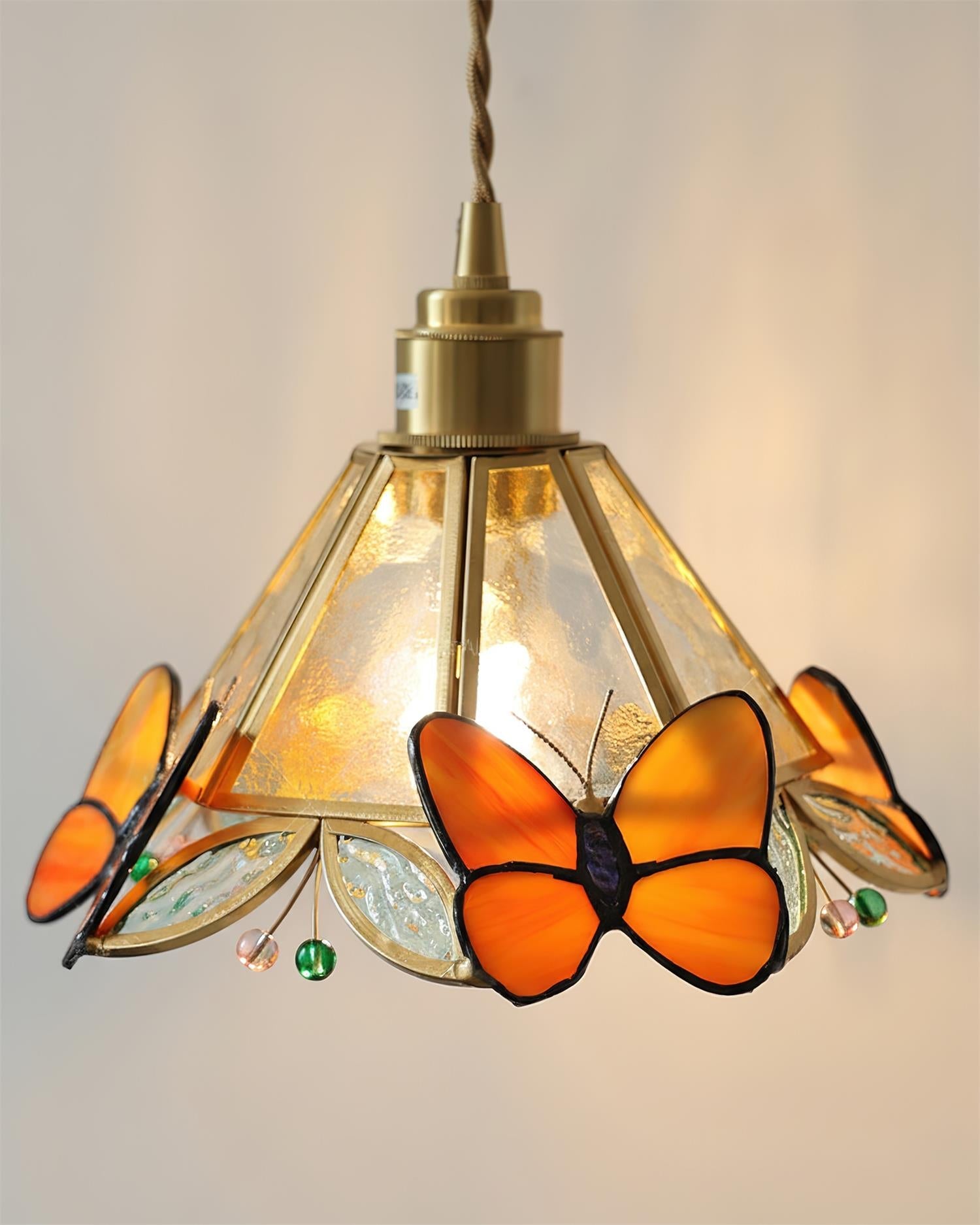 Rosabella Butterfly Kaleido Glass Wall Lamp