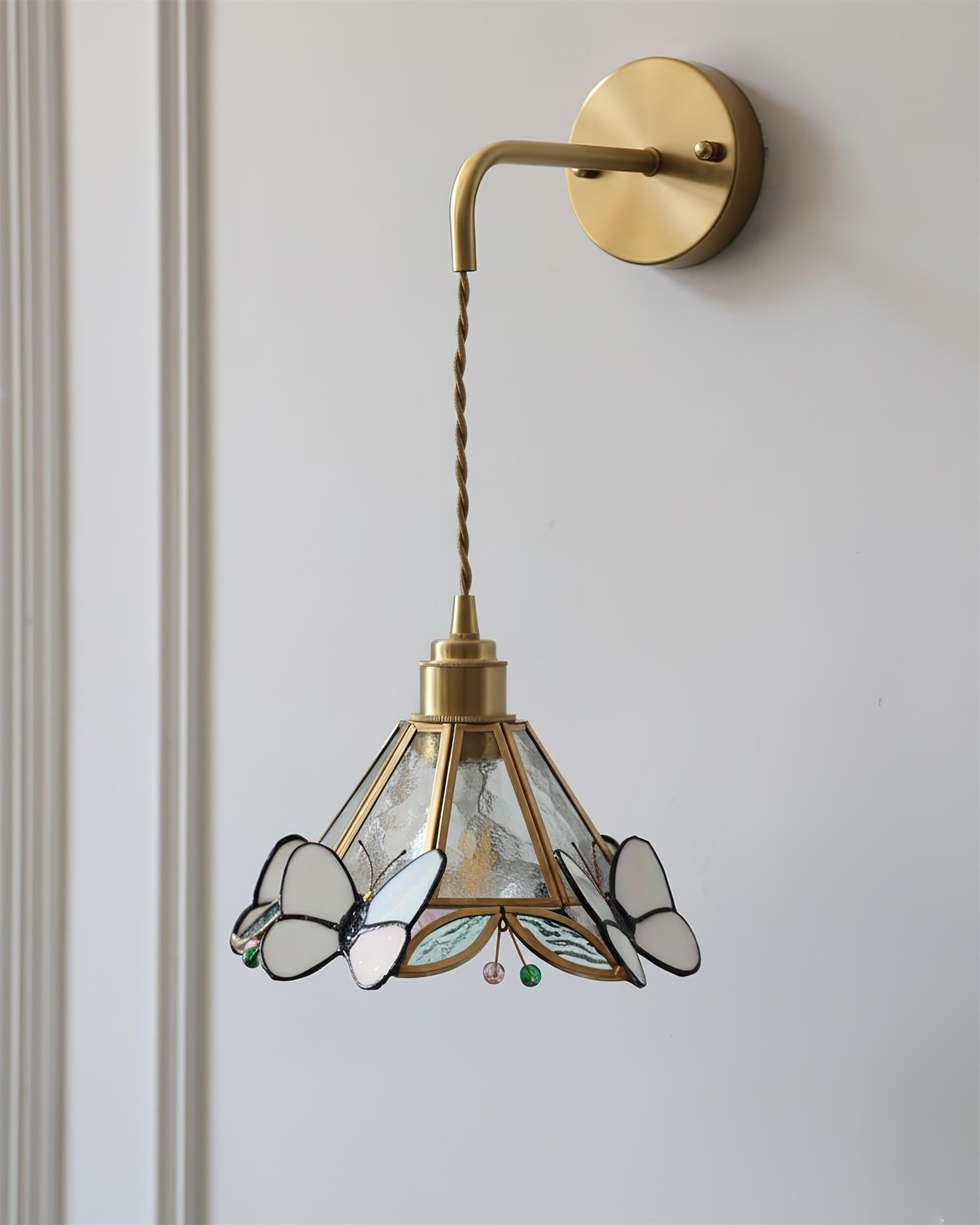 Rosabella Butterfly Kaleido Glass Wall Lamp