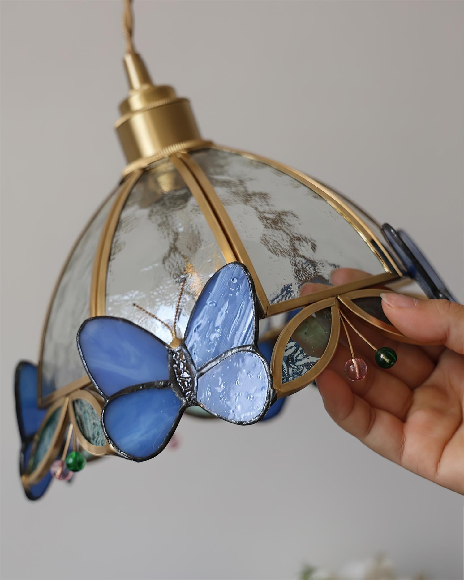 Rosabella Butterfly Kaleido Glass Wall Lamp