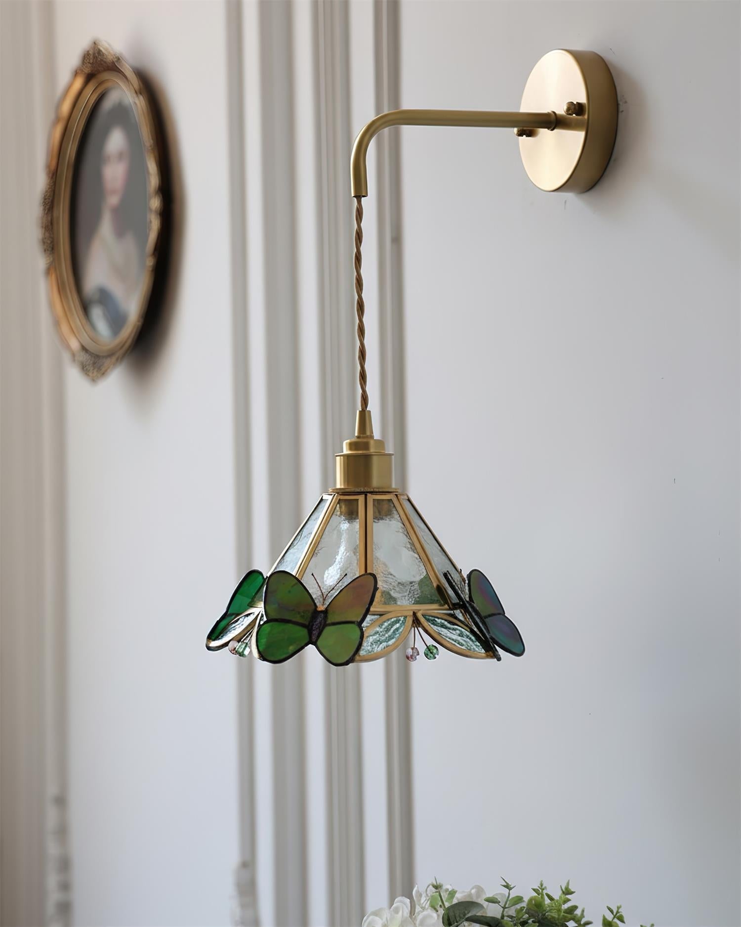 Rosabella Butterfly Kaleido Glass Wall Lamp