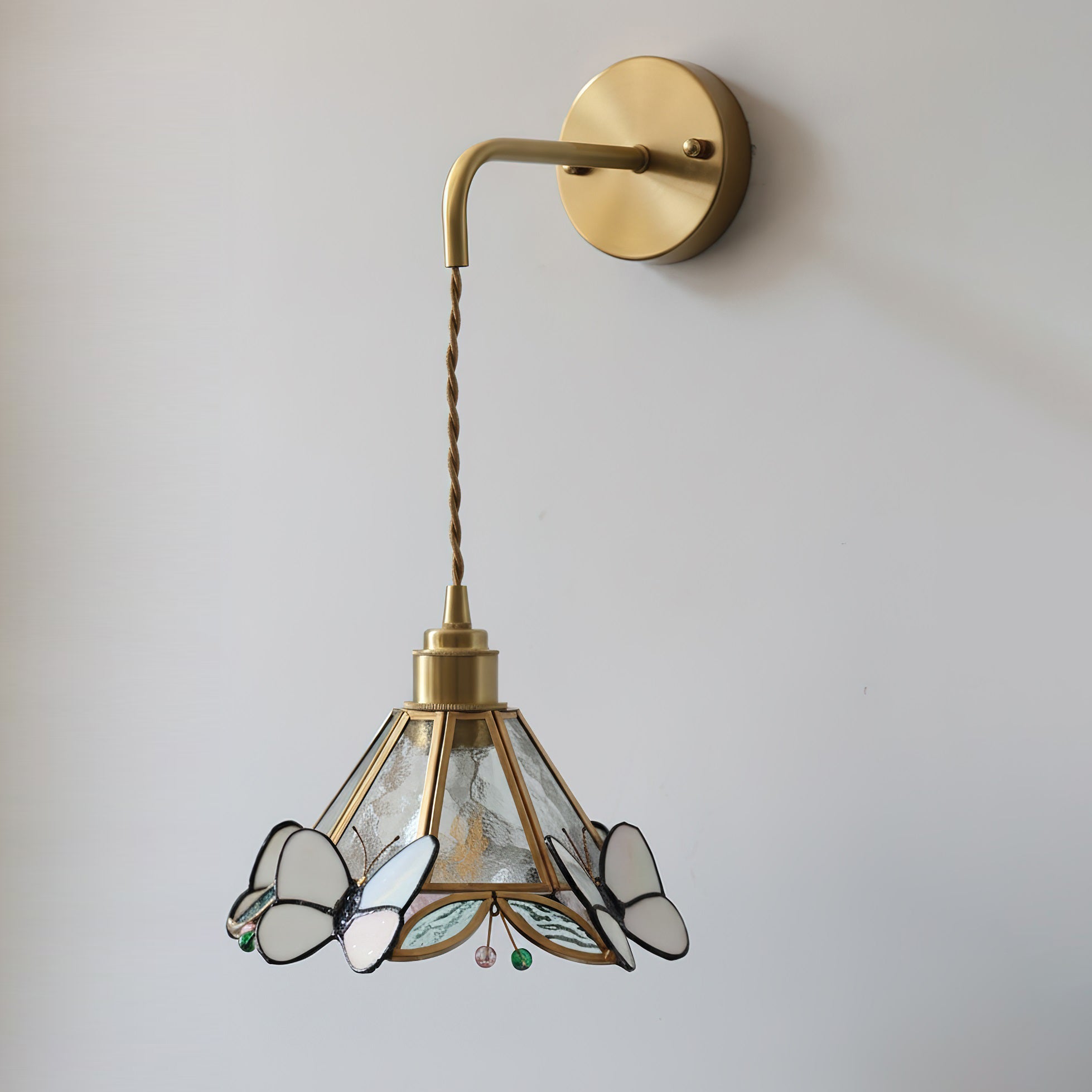 Rosabella Butterfly Kaleido Glass Wall Lamp