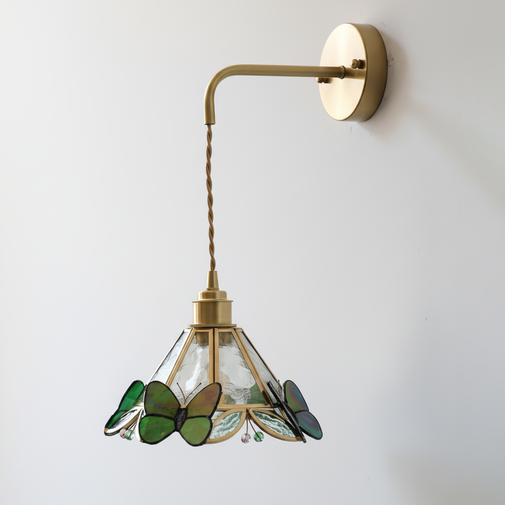 Rosabella Butterfly Kaleido Glass Wall Lamp
