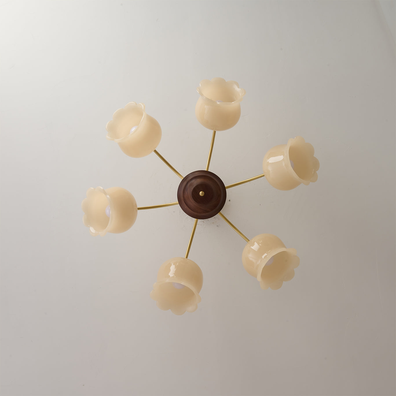 Cacier Vintage Brass Flower Chandelier