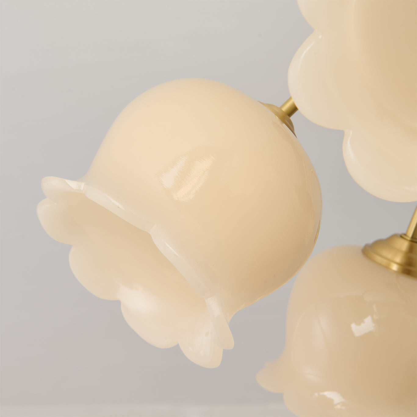 Cacier Vintage Brass Flower Chandelier