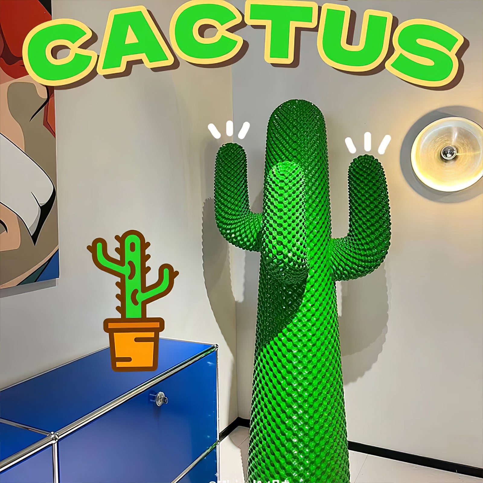 Mello Sculptural Cactus Coat Rack - Blowlighting