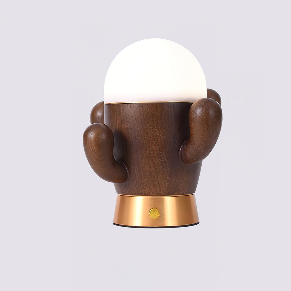 Wooden Cactus Table Lamp - Blowlighting