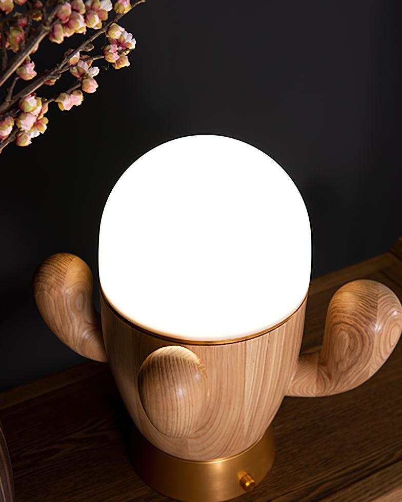 Wooden Cactus Table Lamp - Blowlighting