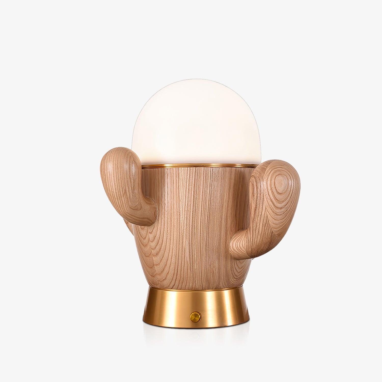 Wooden Cactus Table Lamp - Blowlighting