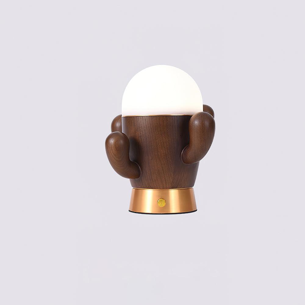 Wooden Cactus Table Lamp - Blowlighting