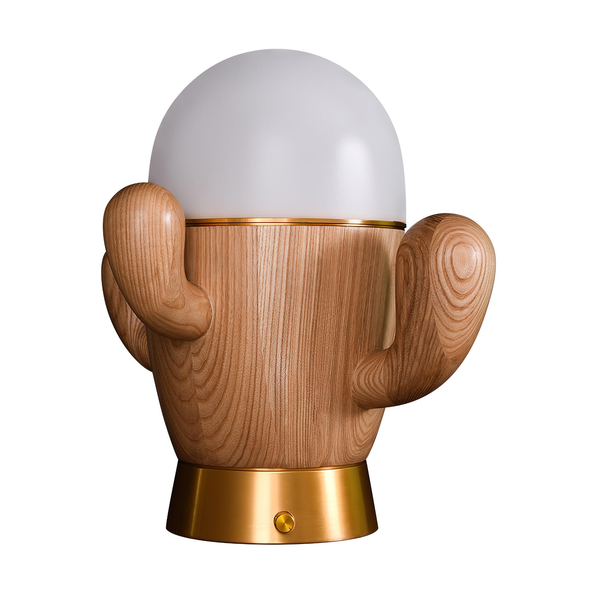 Wooden Cactus Table Lamp - Blowlighting