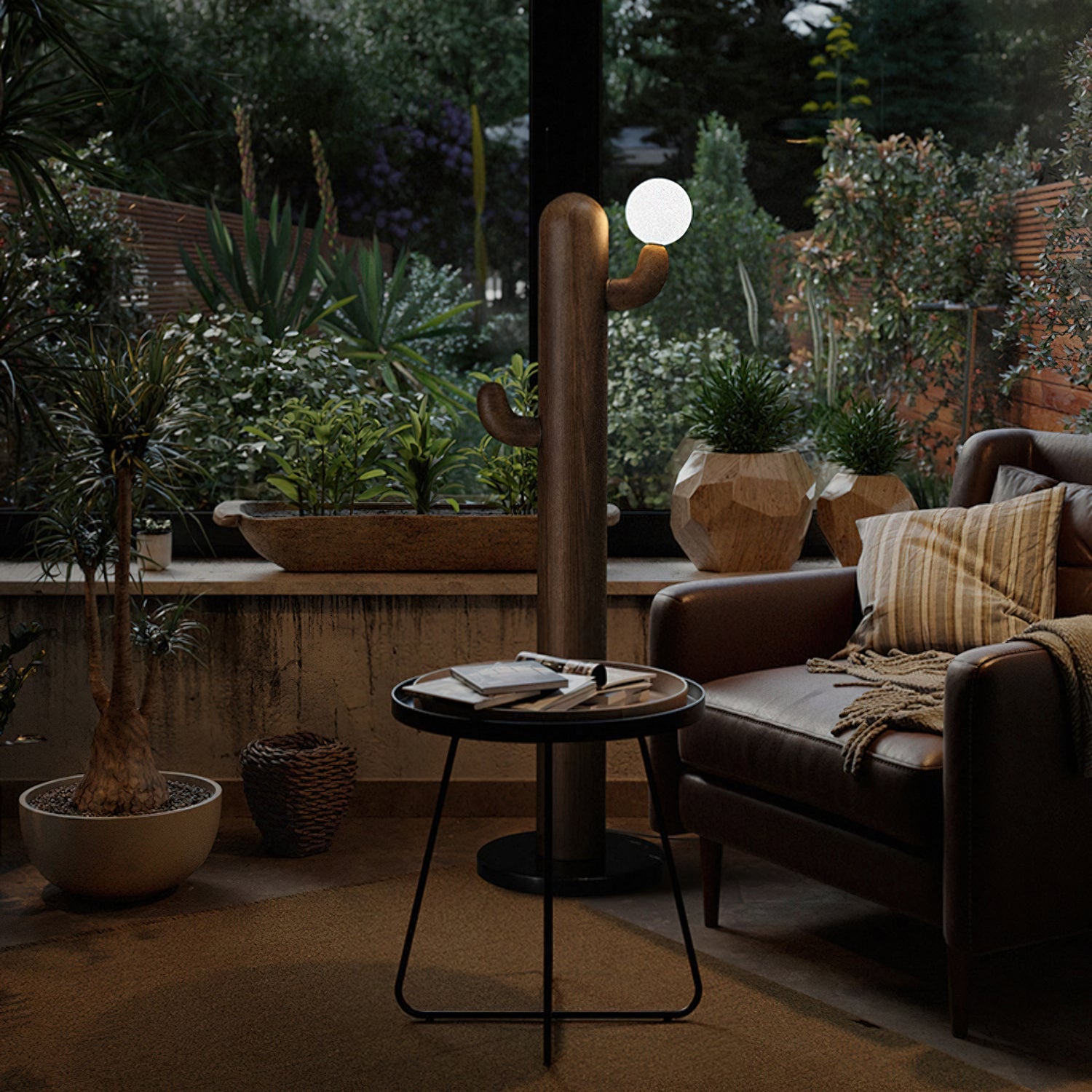 Cactus Wood Floor Lamp - Blowlighting