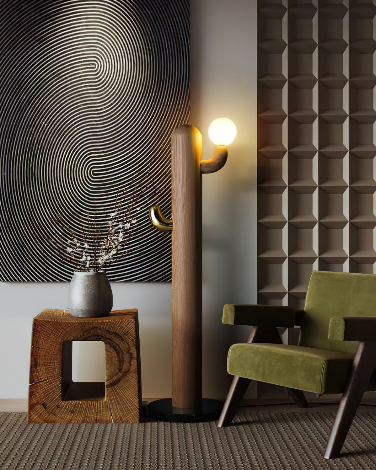Cactus Wood Floor Lamp - Blowlighting