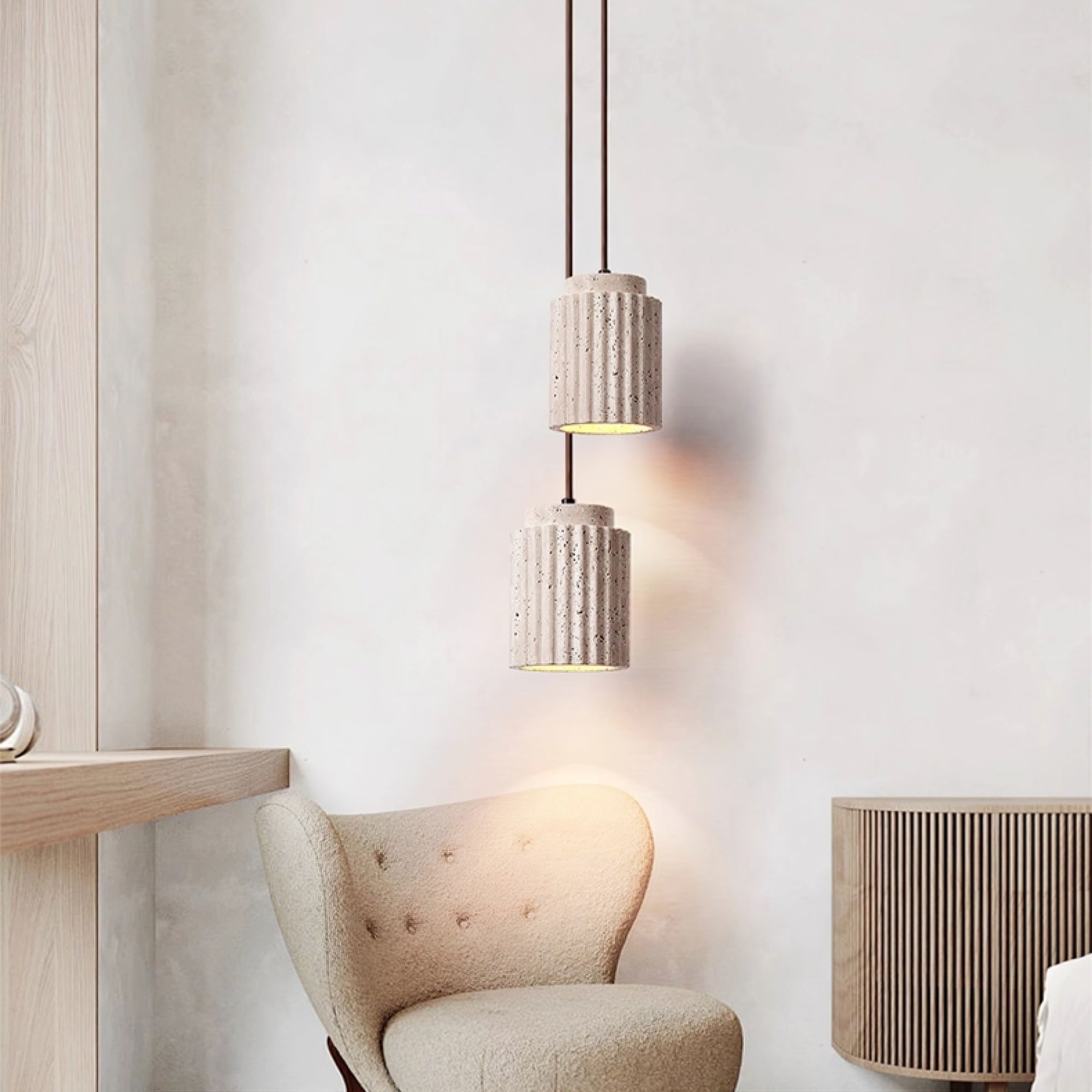 Mysolel Travertine Pendant Light - Blowlighting