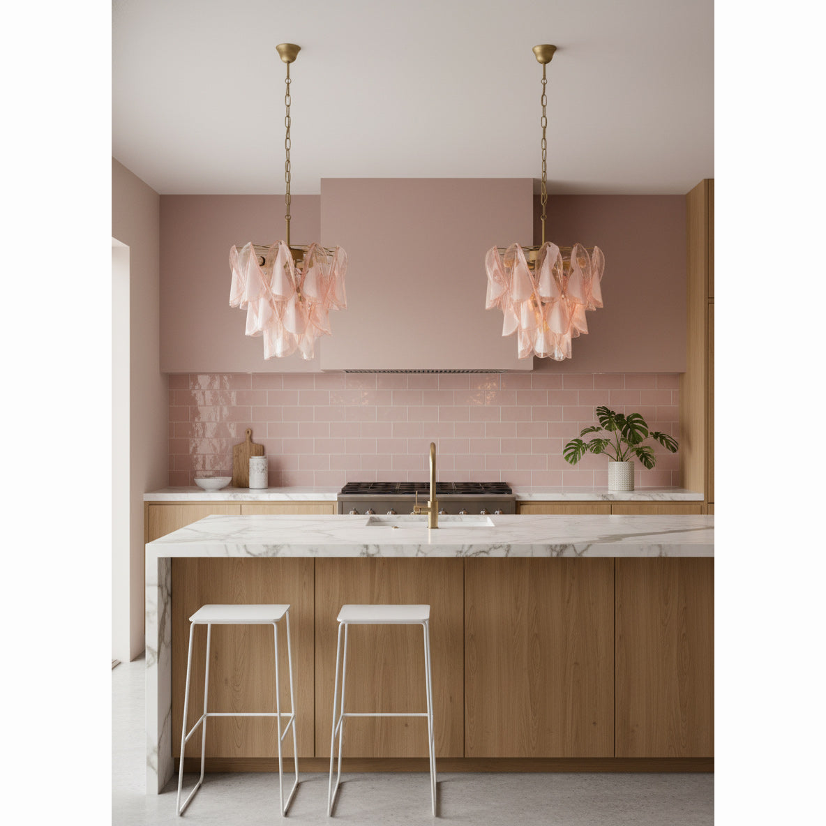 Caia Modern Glass Murano Glass Chandelier