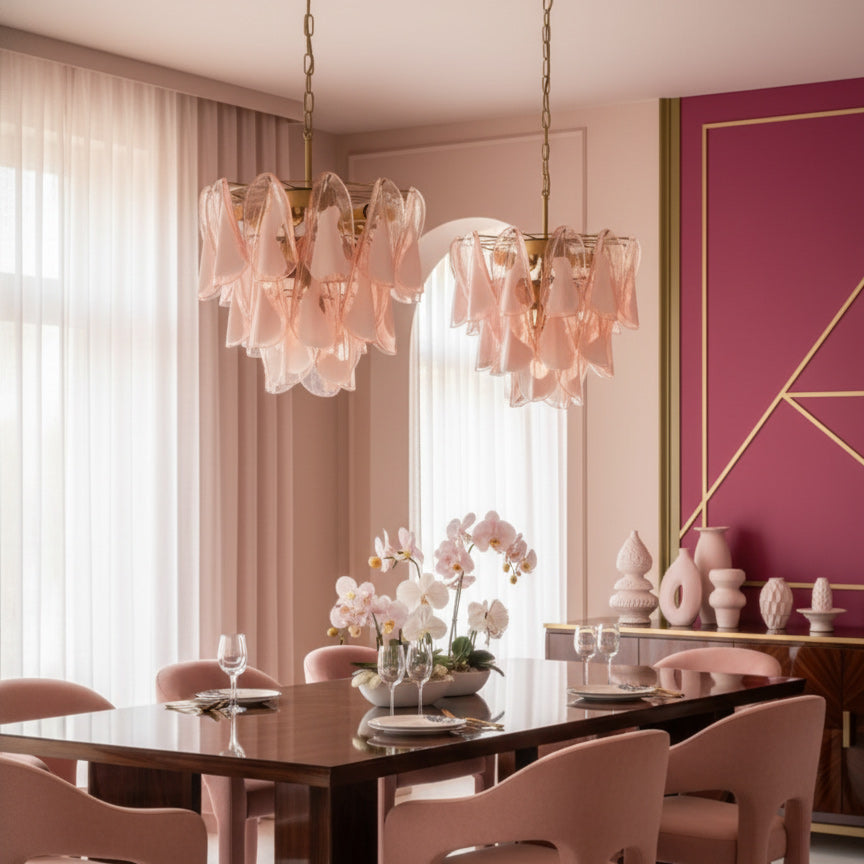 Caia Modern Glass Murano Glass Chandelier