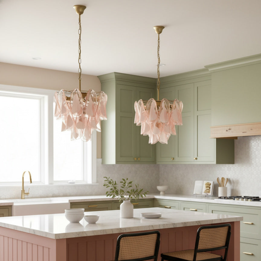 Caia Modern Glass Murano Glass Chandelier