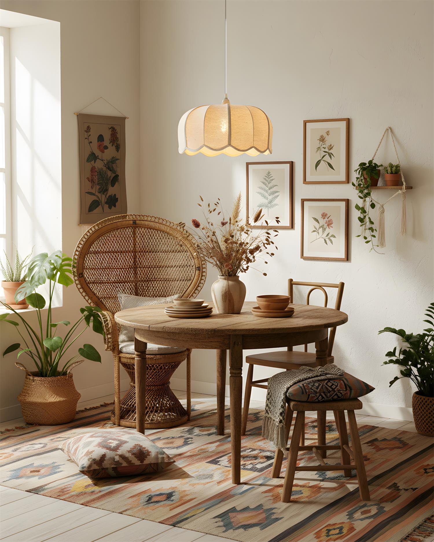 Calda Vintage Fabric Pendant Light