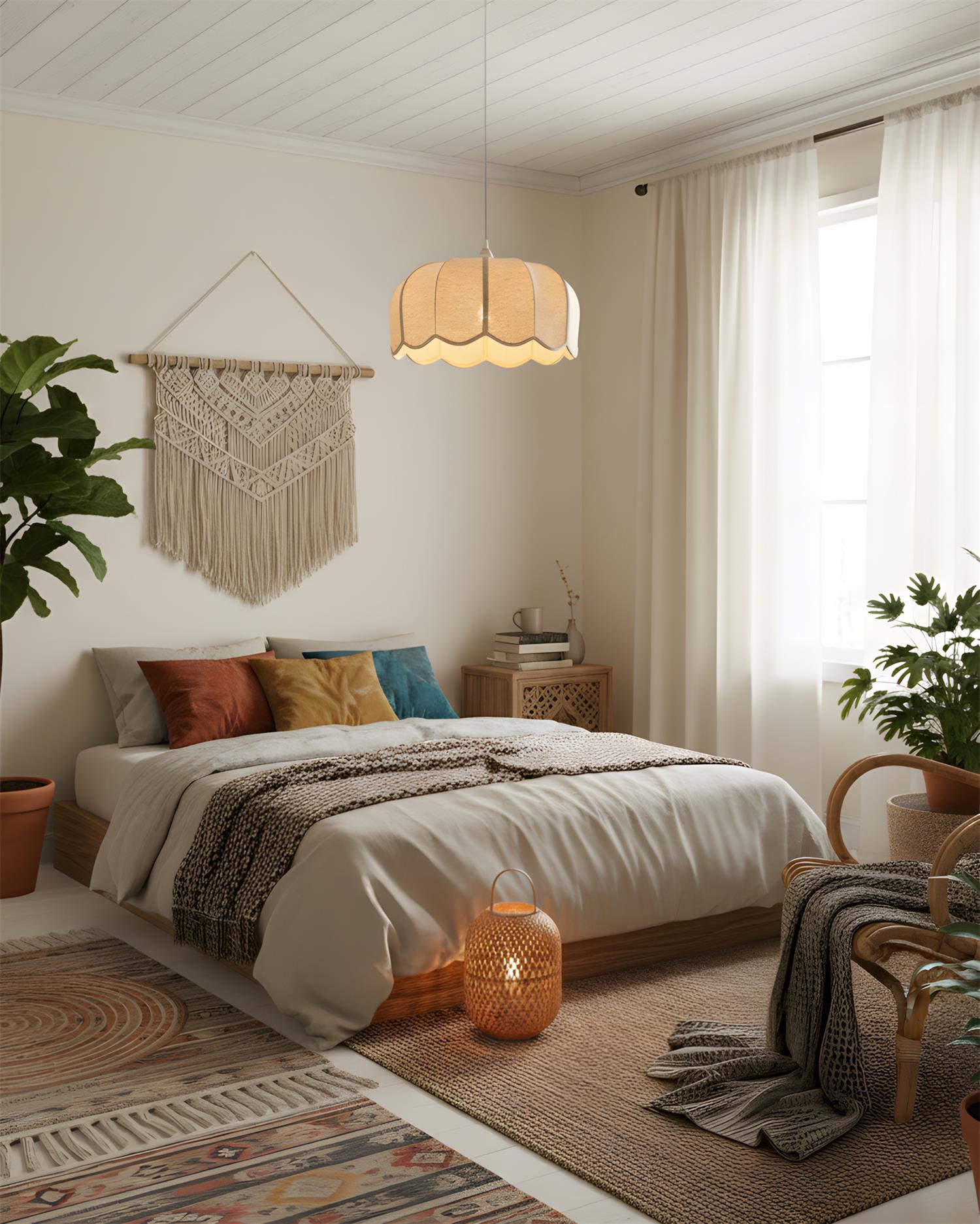 Calda Vintage Fabric Pendant Light