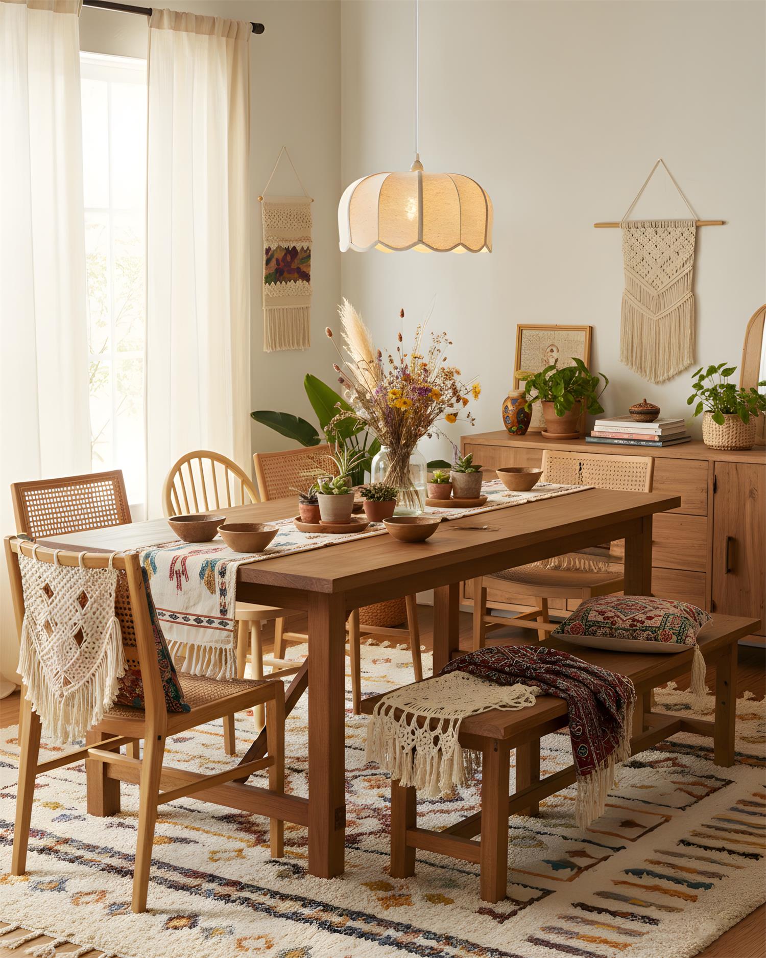 Calda Vintage Fabric Pendant Light