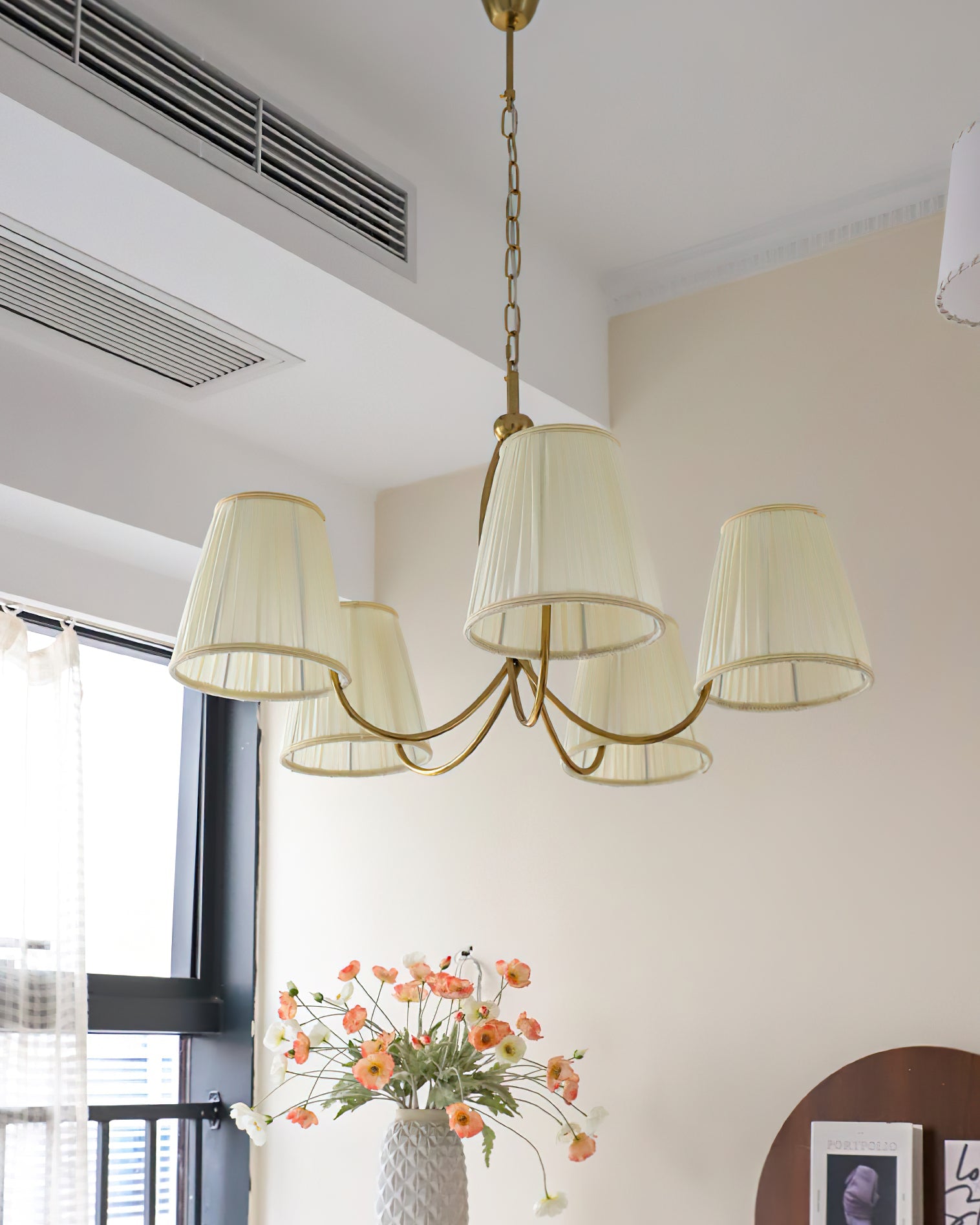 Calistoga Oriental Fabric Chandelier