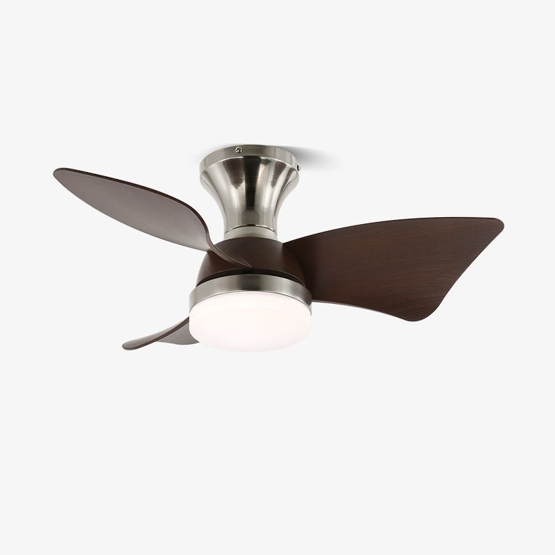 Mirella Silver Wood Ceiling Fan Light - Blowlighting