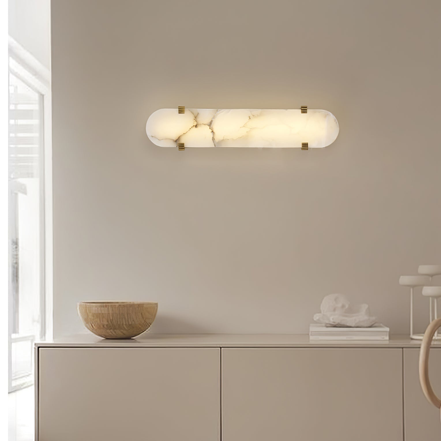 Lunaris Modern Alabaster Wall Light - Blowlighting