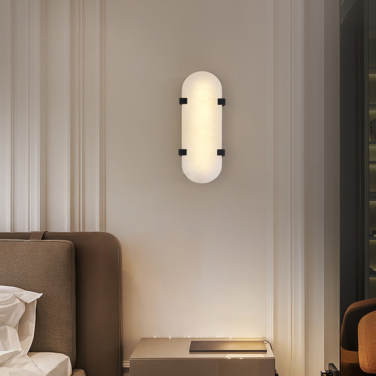 Lunaris Modern Alabaster Wall Light - Blowlighting