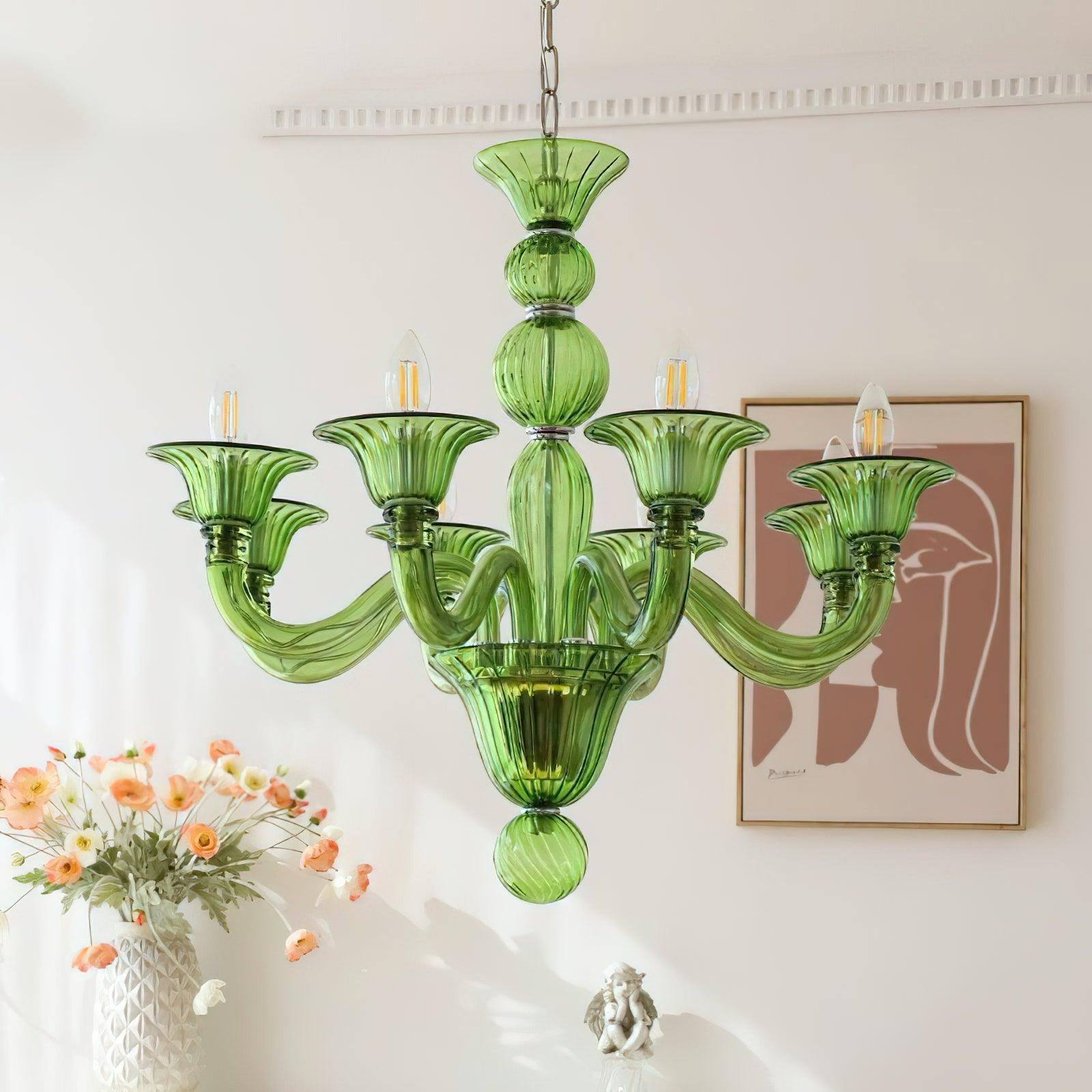 Aurora Chandelier Murano Glass Exotic - Blowlighting