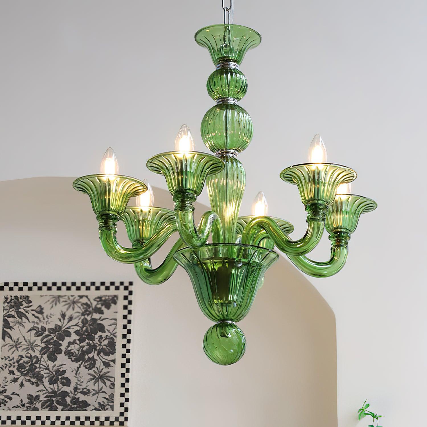 Aurora Chandelier Murano Glass Exotic - Blowlighting