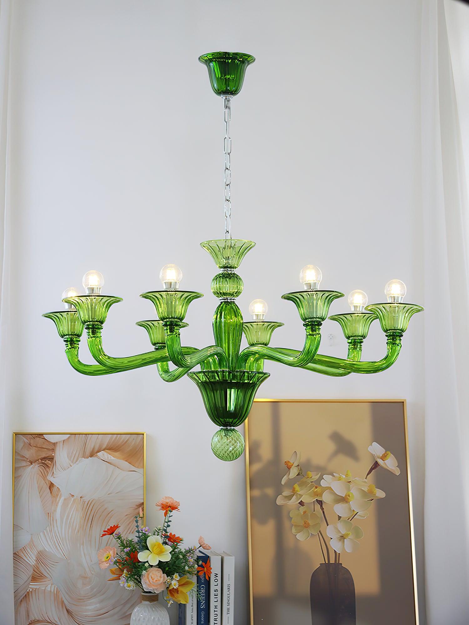 Aurora Chandelier Murano Glass Exotic - Blowlighting