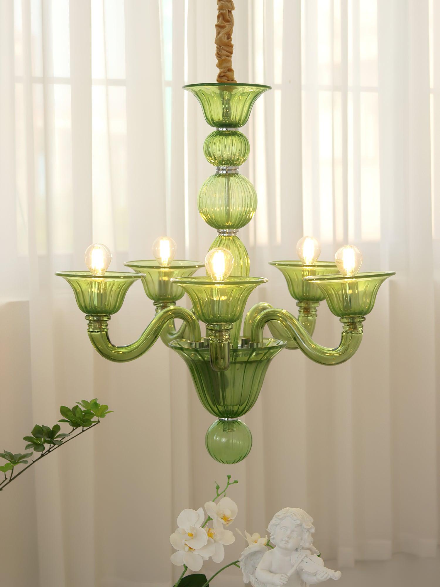 Aurora Chandelier Murano Glass Exotic - Blowlighting