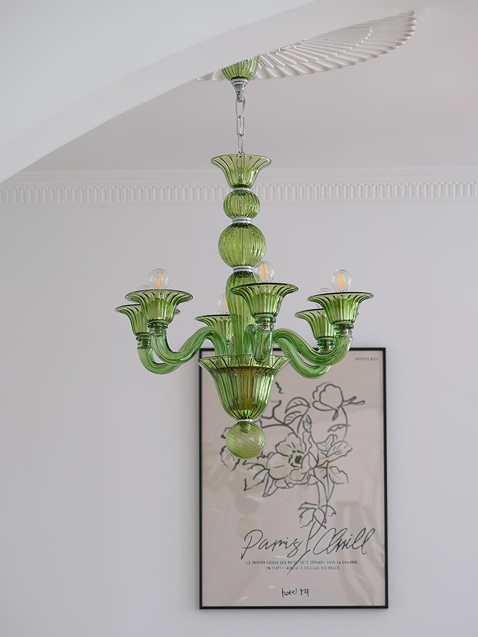 Aurora Chandelier Murano Glass Exotic - Blowlighting