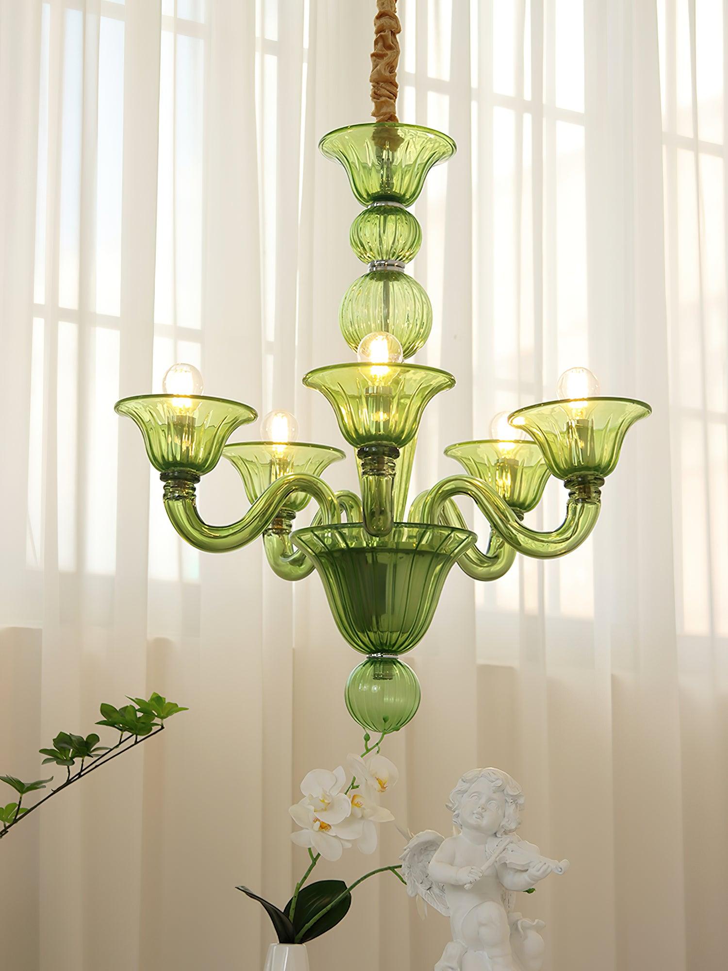 Aurora Chandelier Murano Glass Exotic - Blowlighting