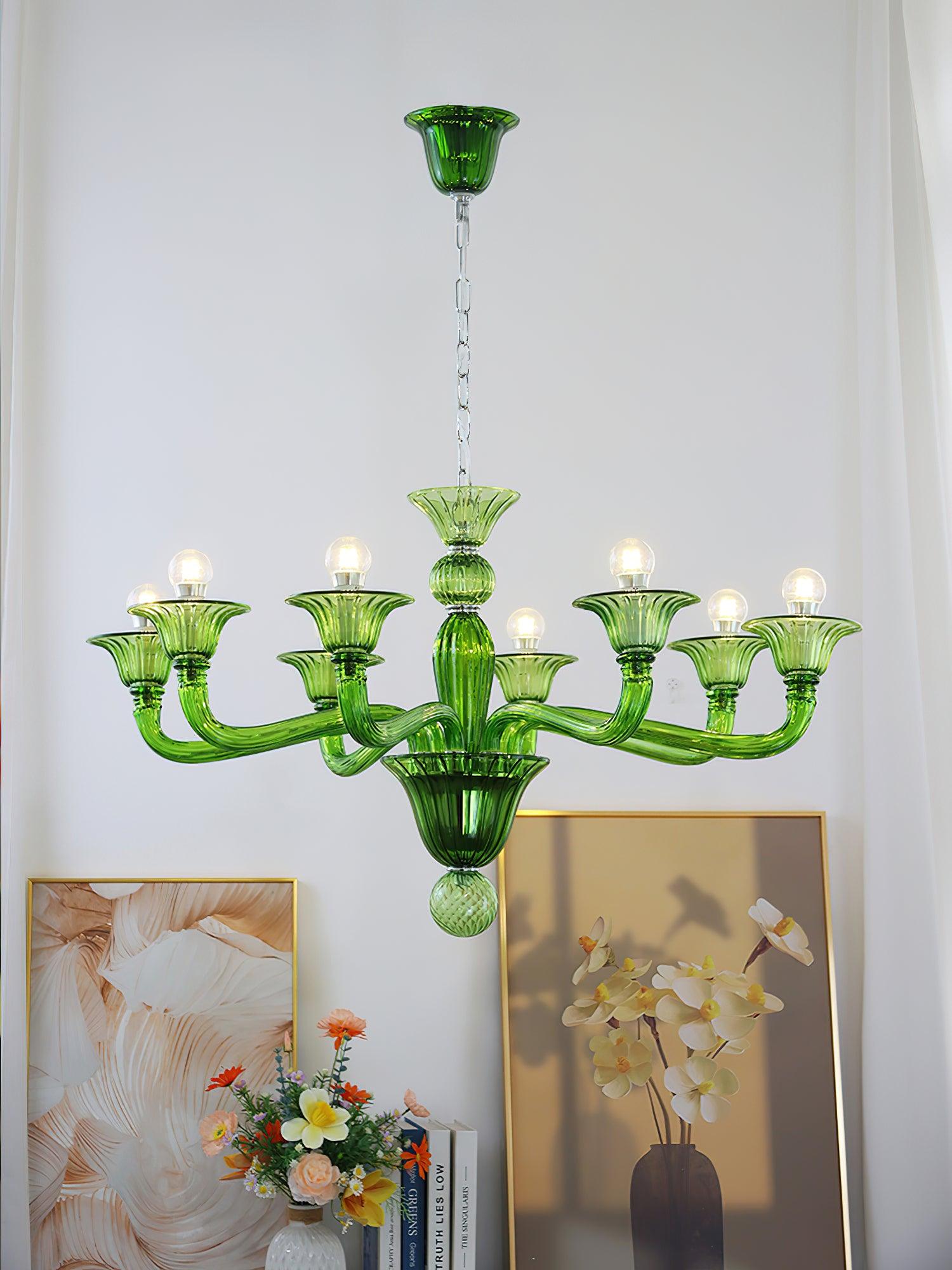 Aurora Chandelier Murano Glass Exotic - Blowlighting
