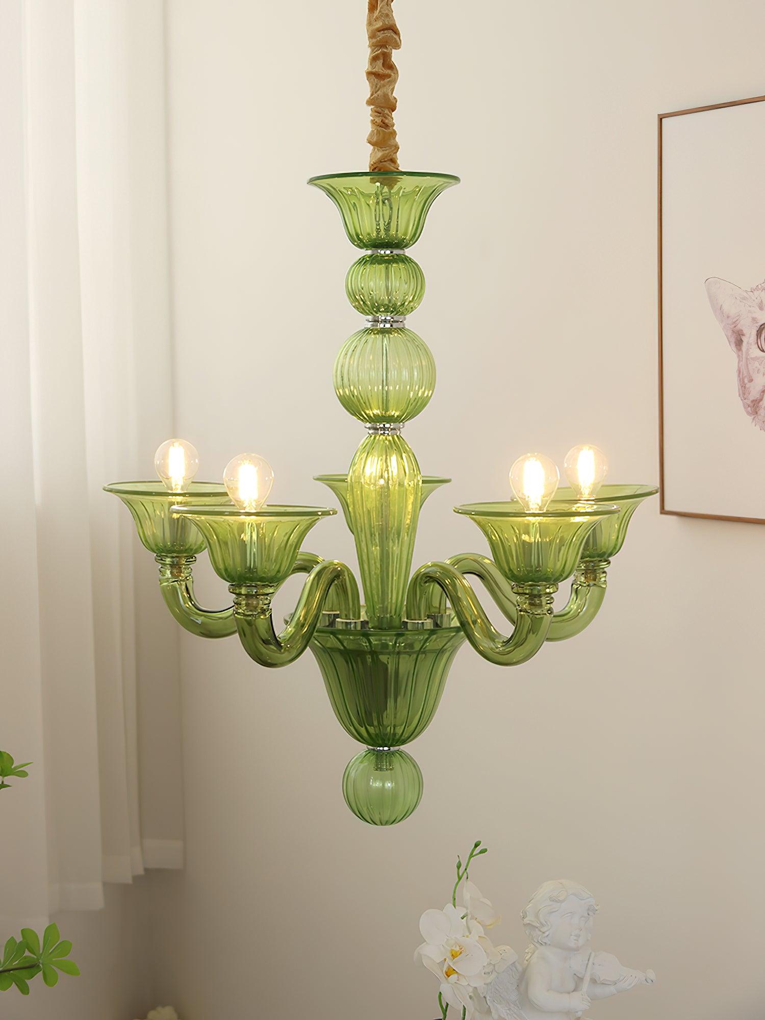 Aurora Chandelier Murano Glass Exotic - Blowlighting