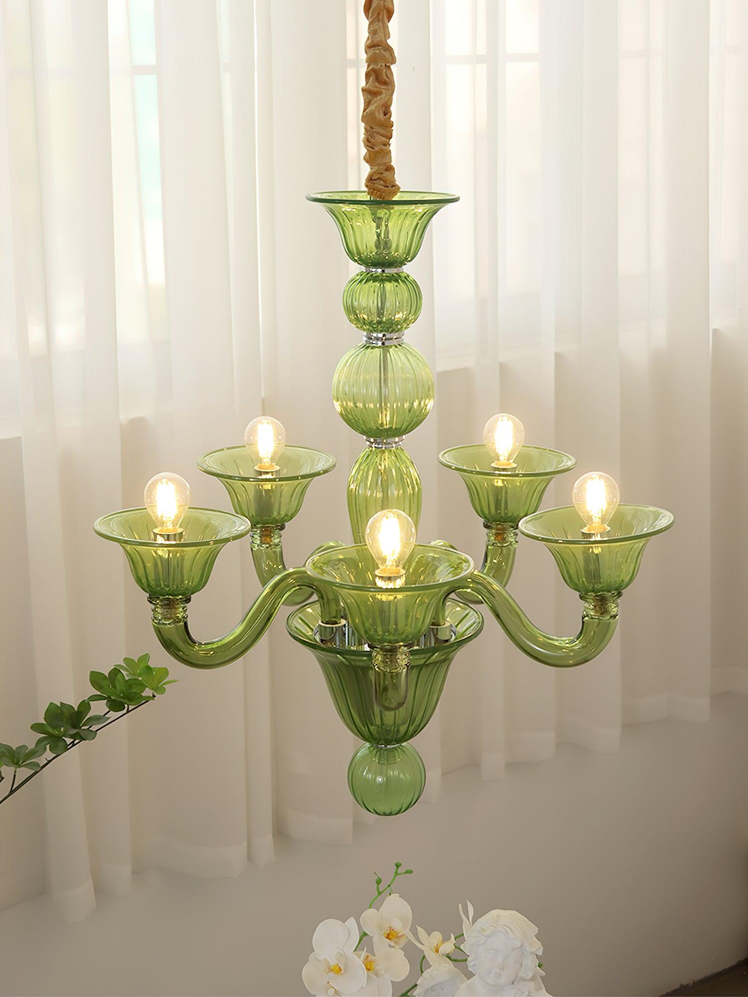 Aurora Chandelier Murano Glass Exotic - Blowlighting