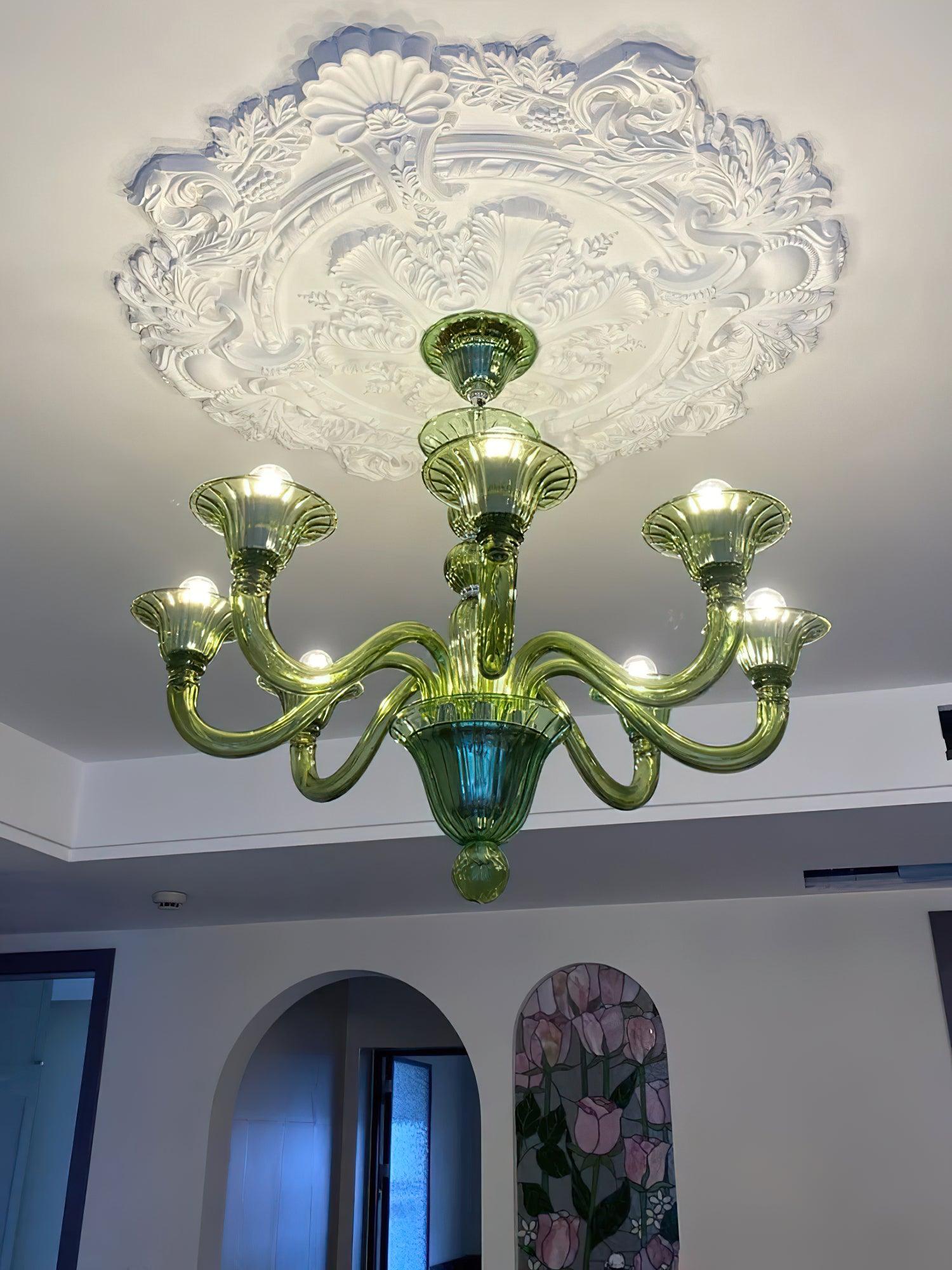 Aurora Chandelier Murano Glass Exotic - Blowlighting