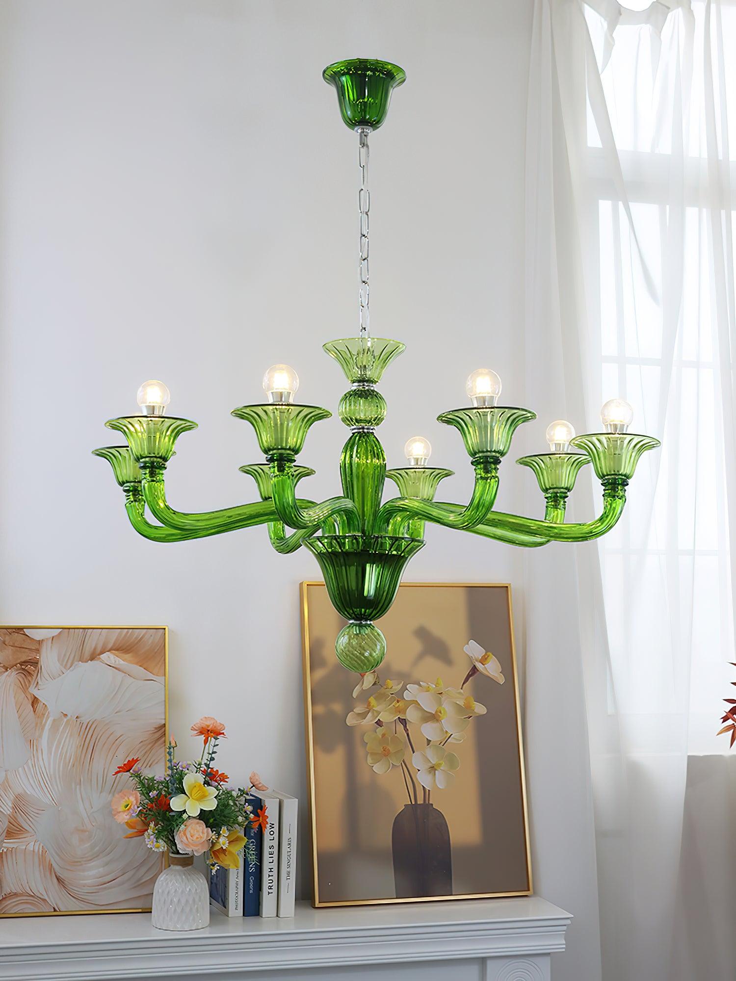 Aurora Chandelier Murano Glass Exotic - Blowlighting