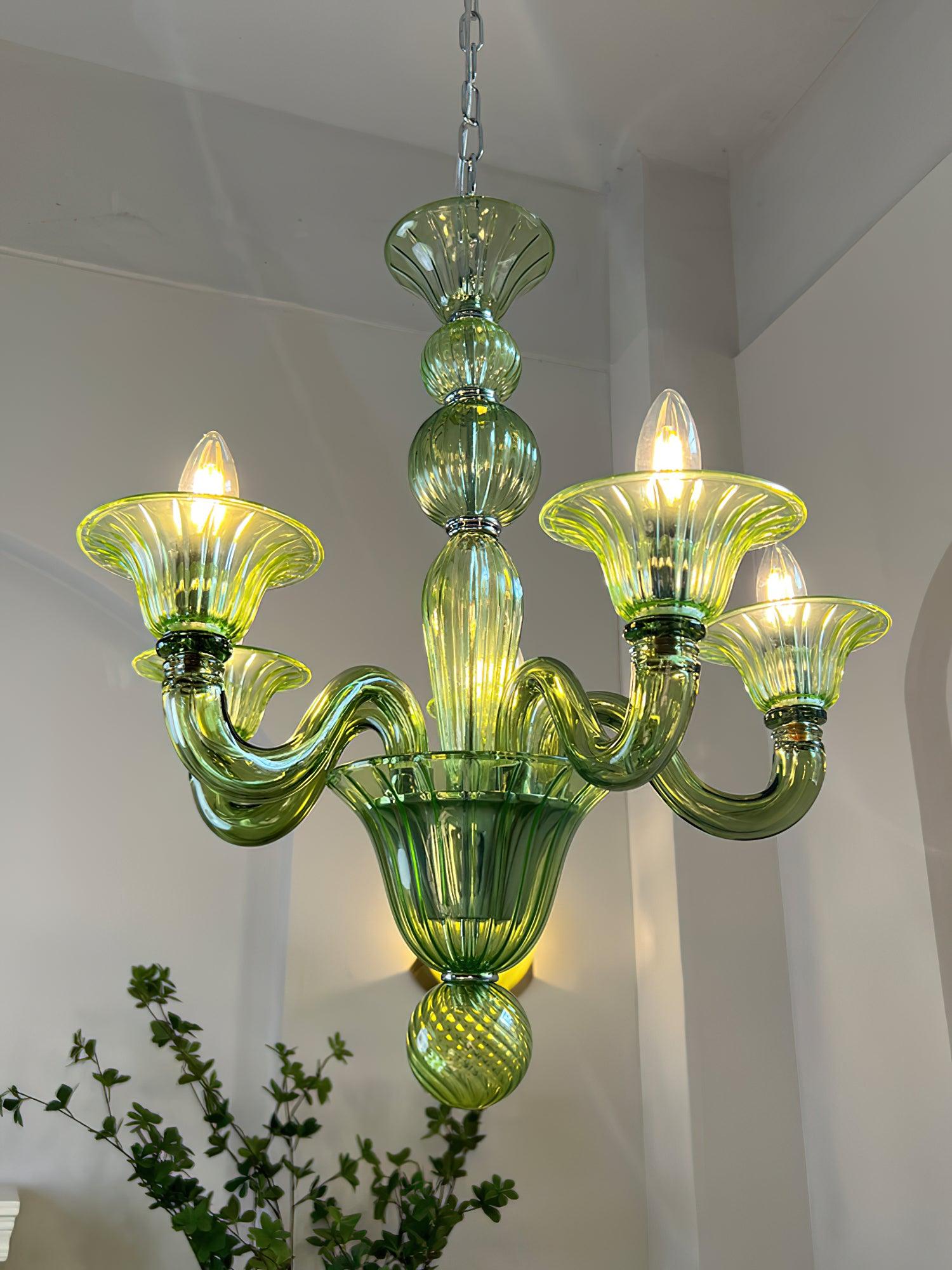 Aurora Chandelier Murano Glass Exotic - Blowlighting