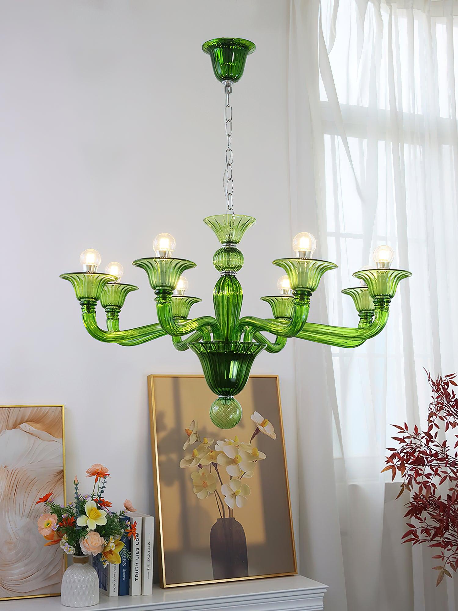 Aurora Chandelier Murano Glass Exotic - Blowlighting