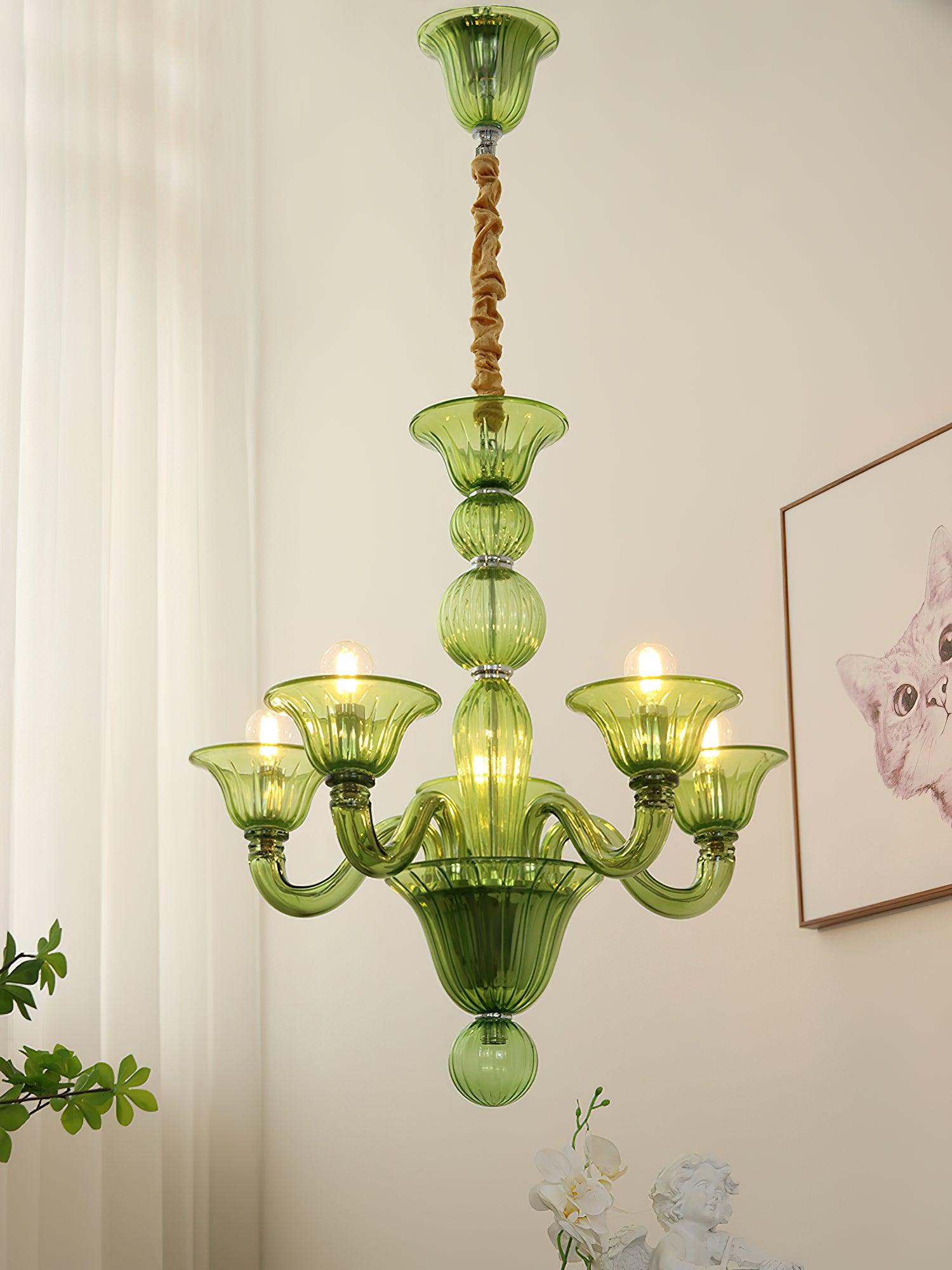 Aurora Chandelier Murano Glass Exotic - Blowlighting