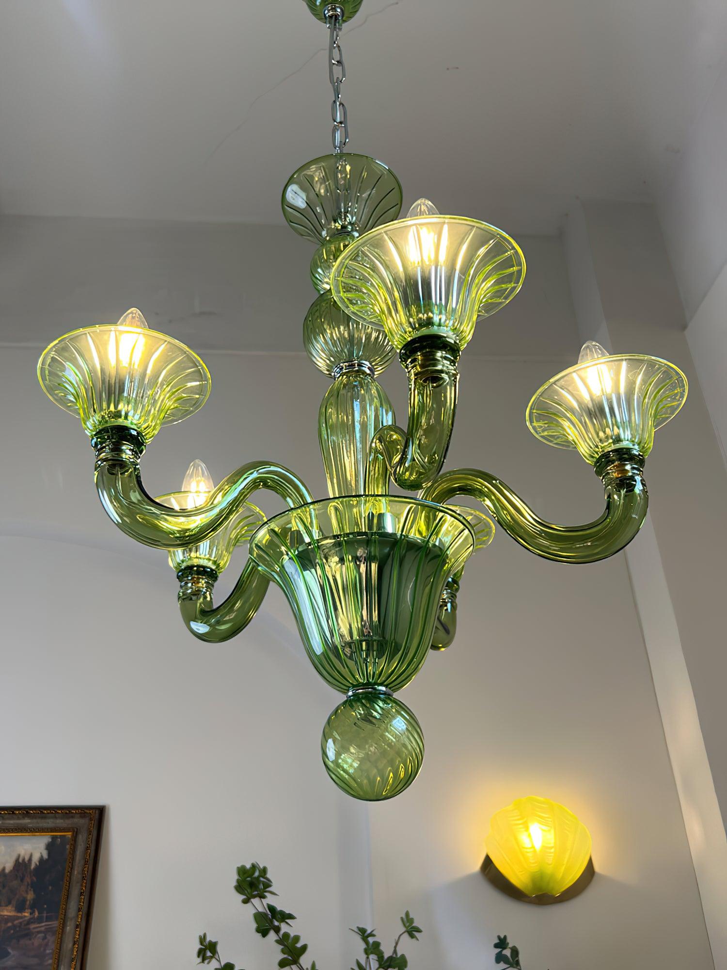 Aurora Chandelier Murano Glass Exotic - Blowlighting