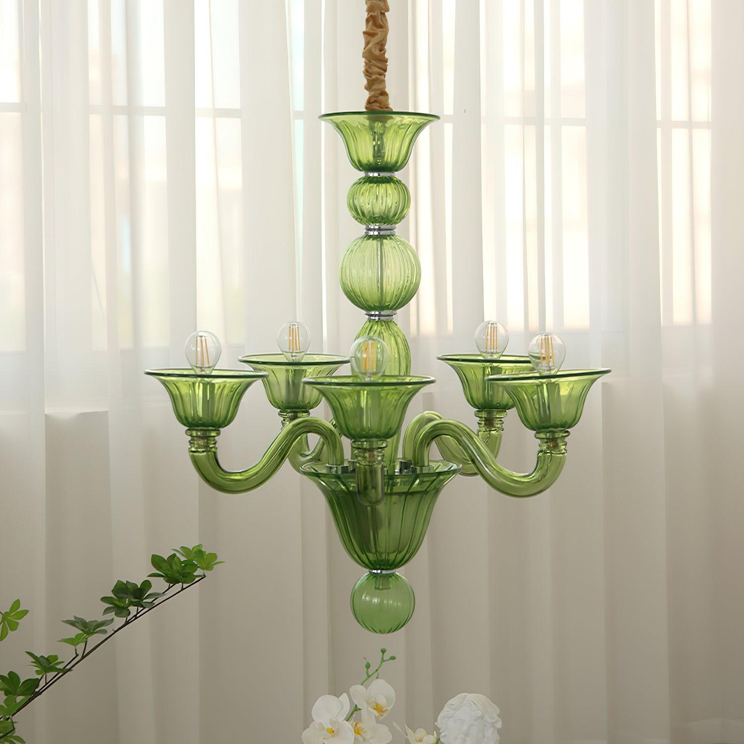 Aurora Chandelier Murano Glass Exotic - Blowlighting