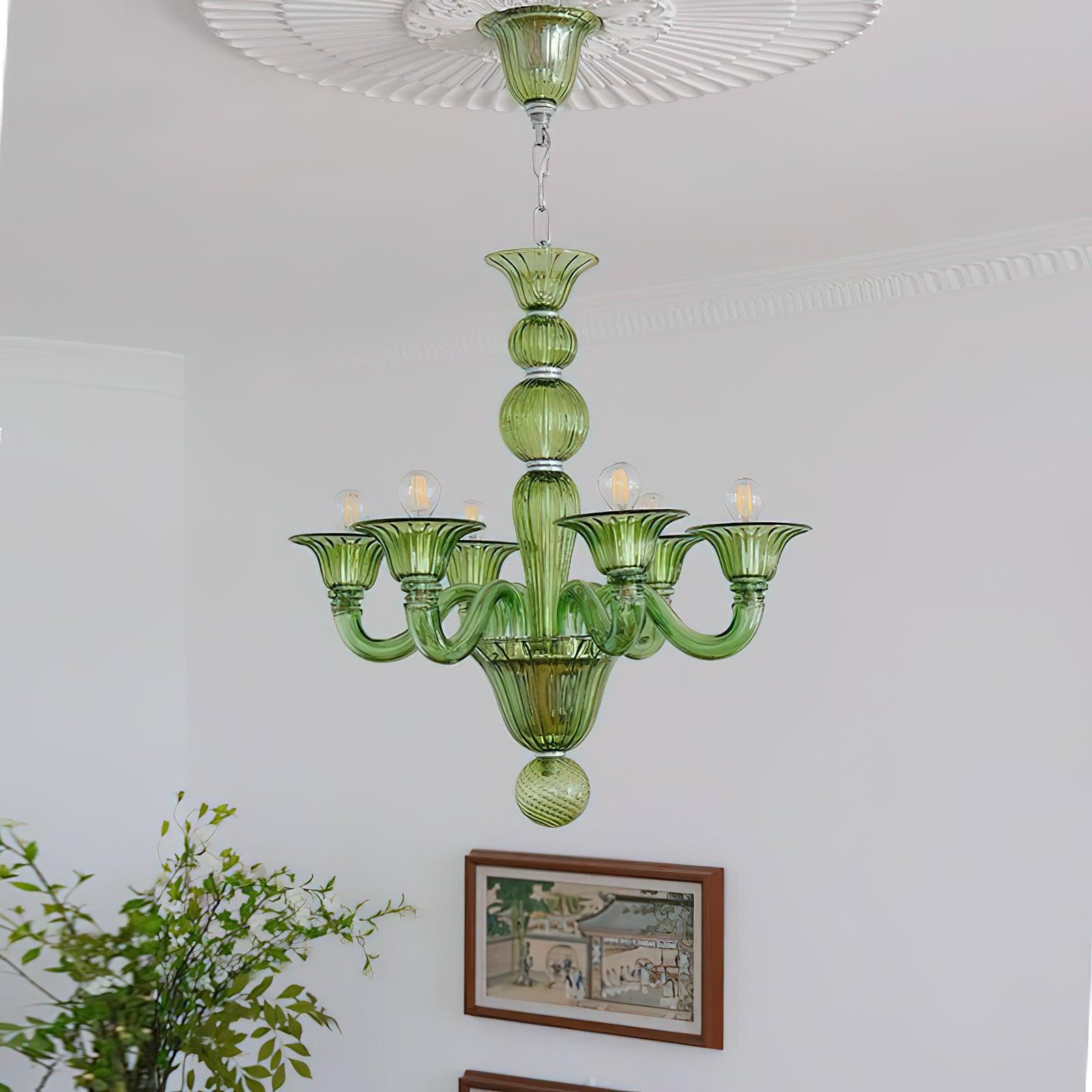Aurora Chandelier Murano Glass Exotic - Blowlighting