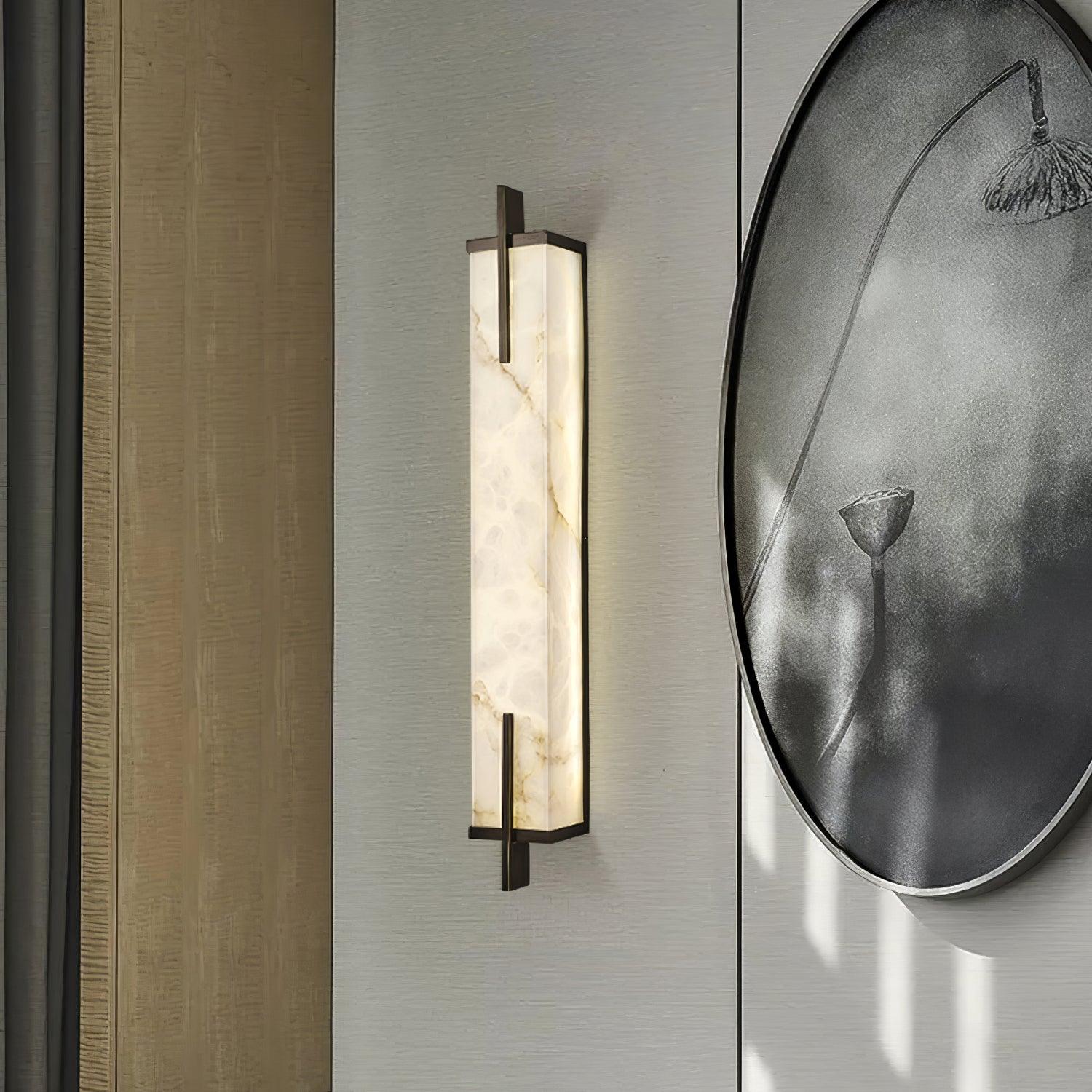 Aurcarir Rectangular Alabaster Wall Light - Blowlighting