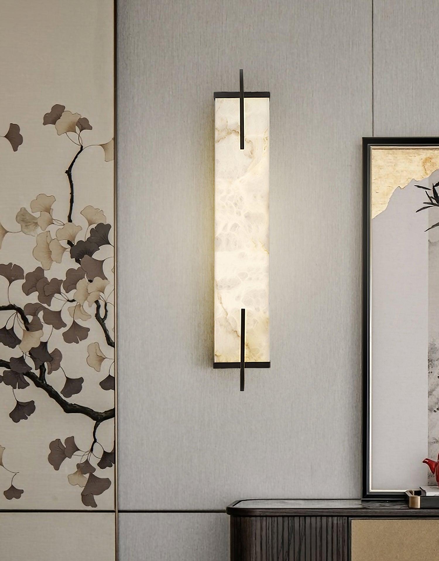 Aurcarir Rectangular Alabaster Wall Light - Blowlighting