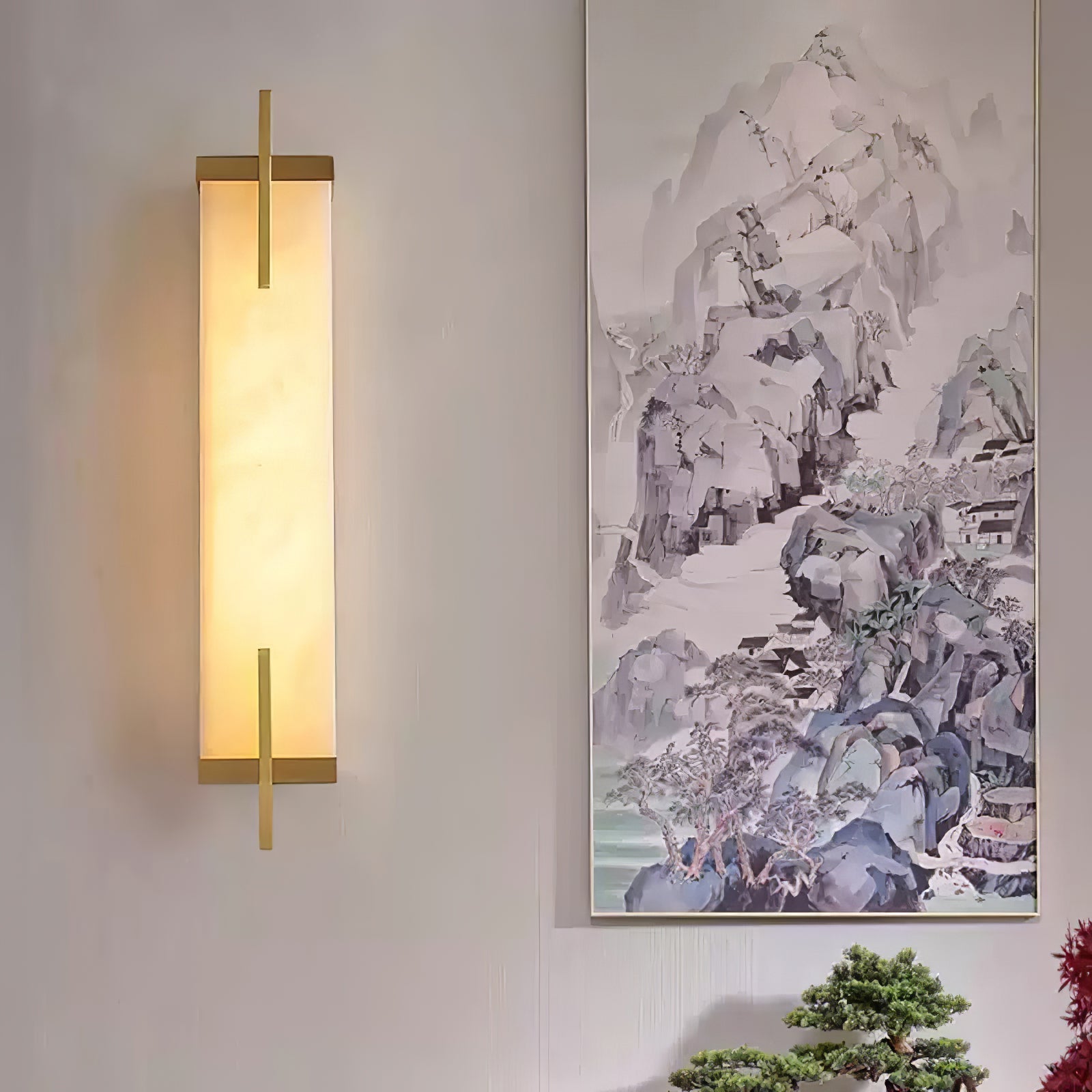 Aurcarir Rectangular Alabaster Wall Light - Blowlighting